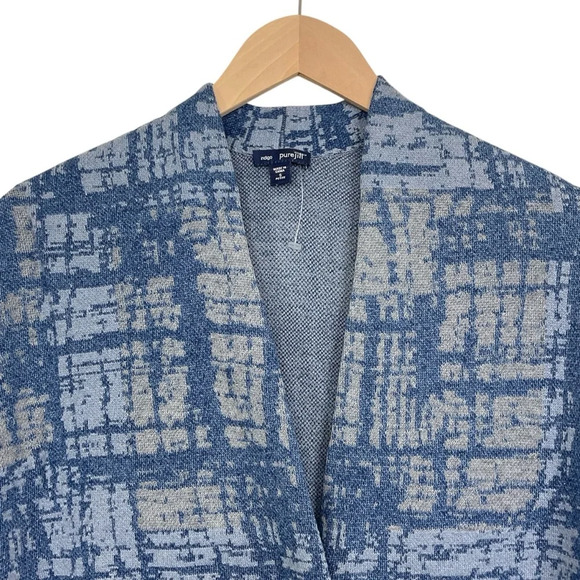 Purejill Indigo Blue Cardigan Jacket Patch Pockets Size SP - Picture 2 of 7
